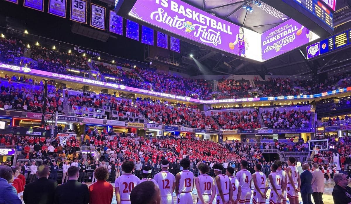 Gainbridge Fieldhouse photo gallery captures 2026 IHSAA Boys Basketball State Finals atmosphere and champions