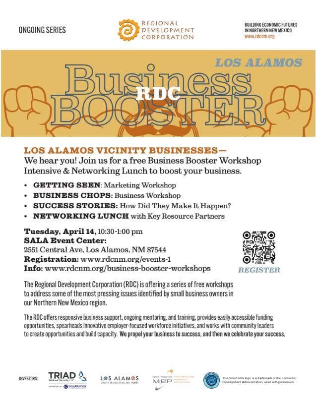 RDC to host free Business Booster workshop for Los Alamos businesses