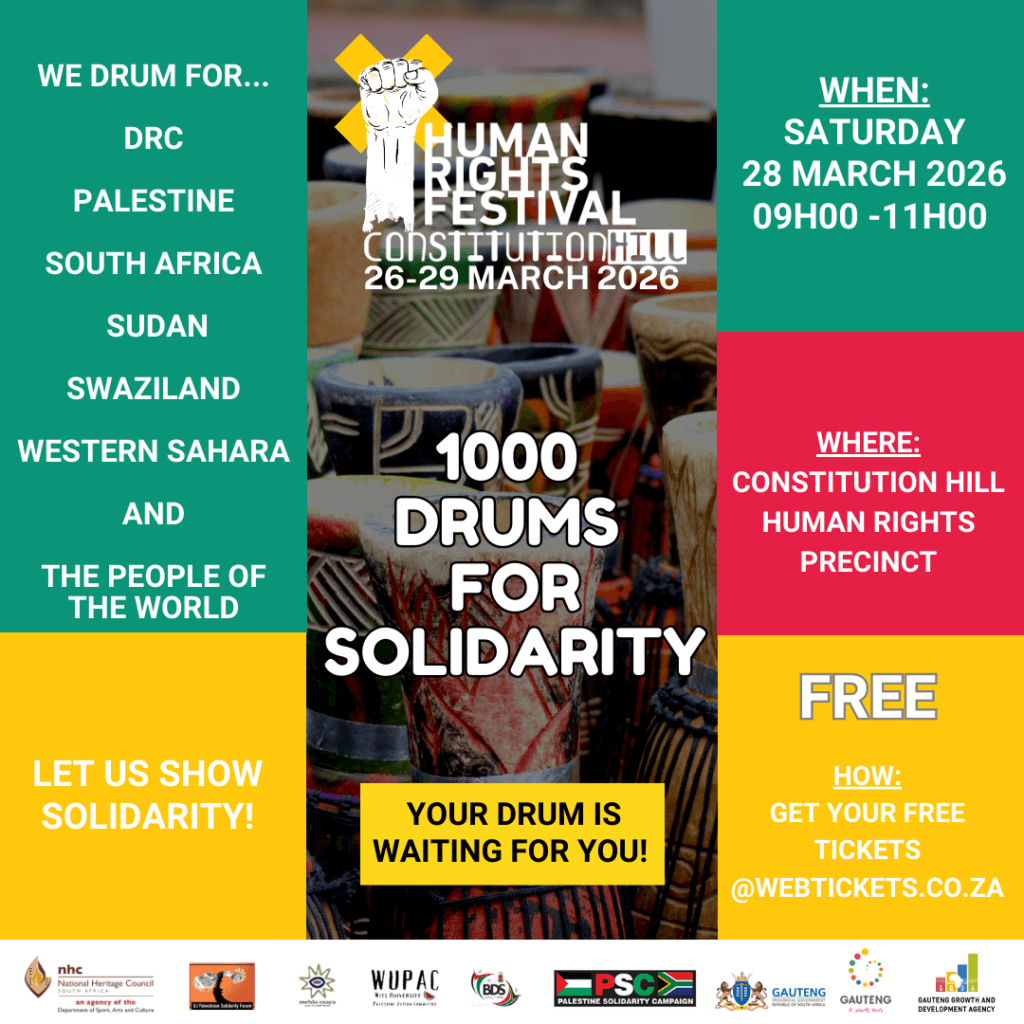 Johannesburg Drummers Unite for Global Human Rights Solidarity Event