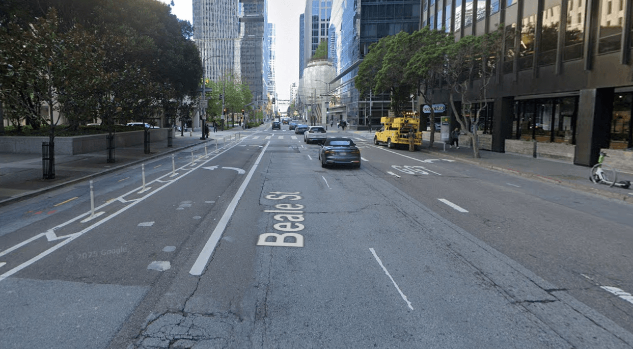 Beale Street bike lane gets concrete curbs in downtown overhaul