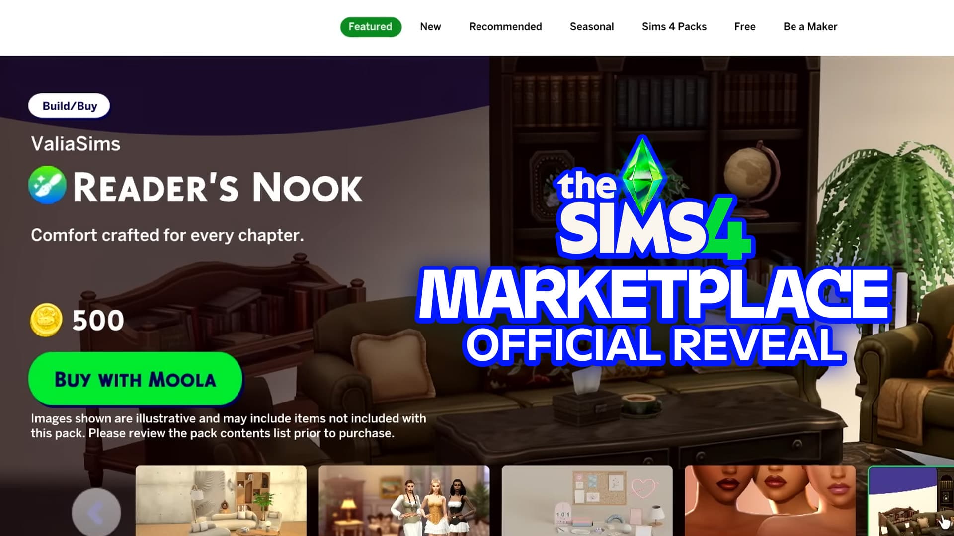 The Sims 4 Marketplace guide explains new content and Moola purchases
