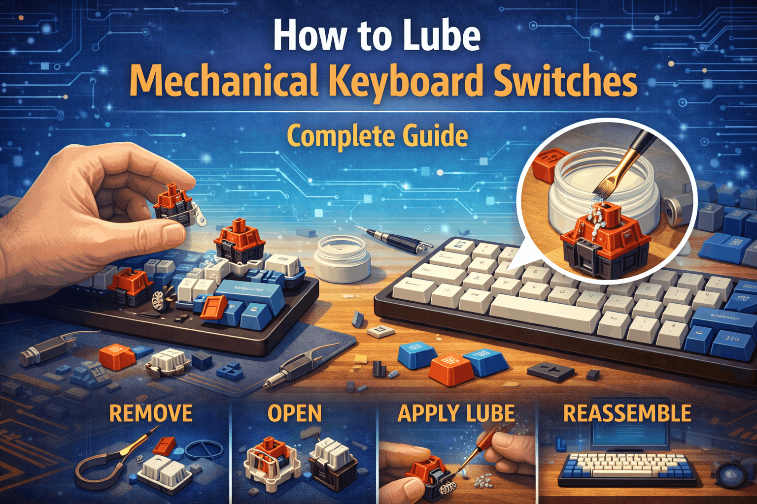Complete Guide to Lubricating Mechanical Keyboard Switches for Better Feel and Sound