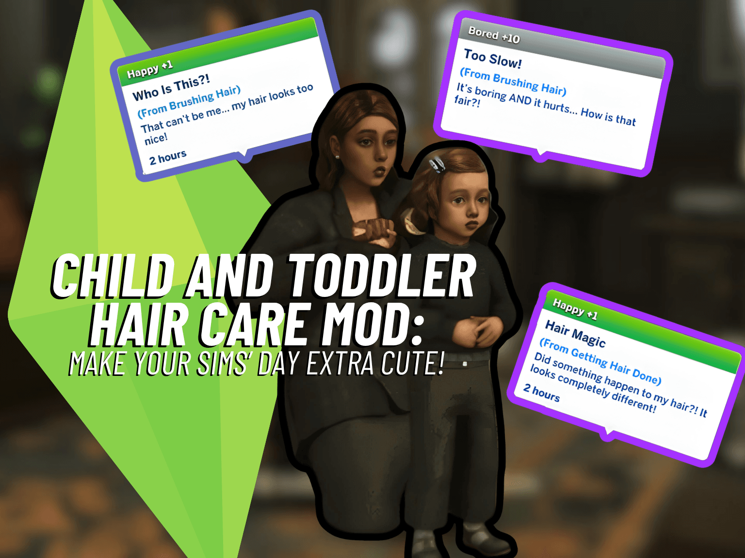 The Sims mod lets parents brush and style toddlers' hair for rewards