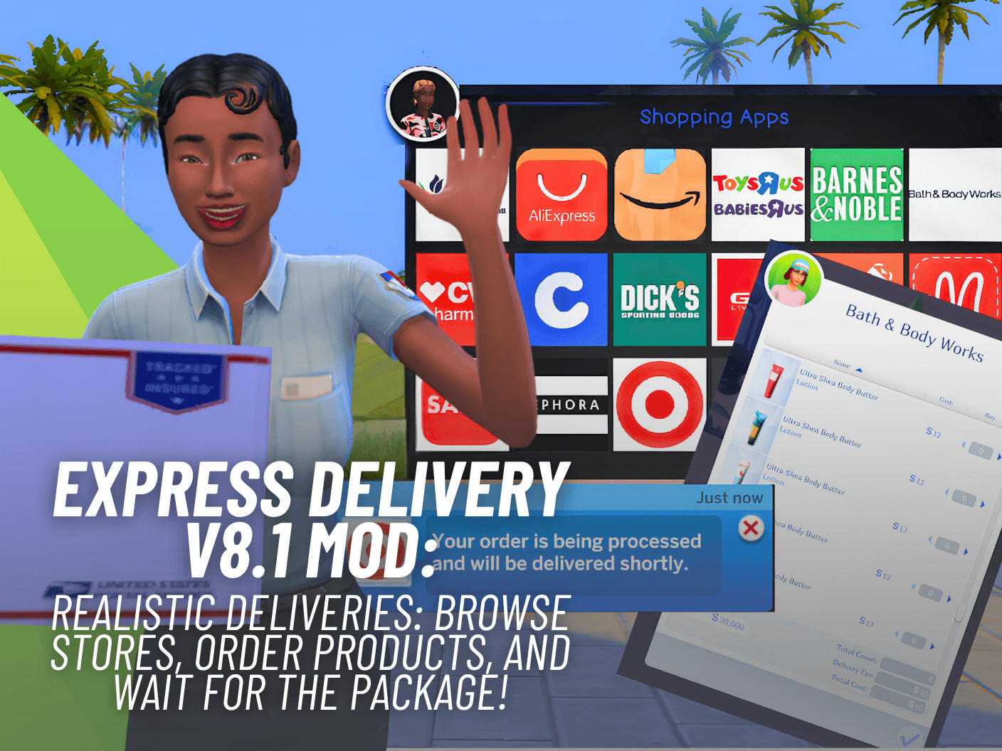 Express Delivery mod turns The Sims 4 into an online marketplace