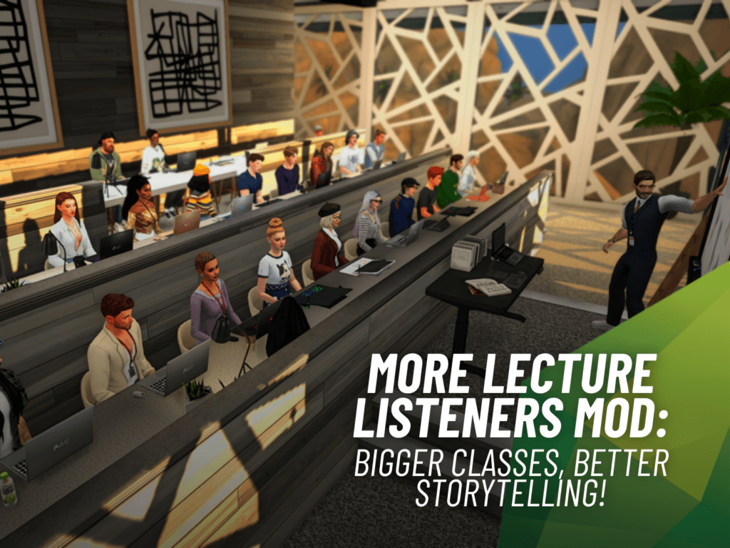 The Sims mod lets more Sims attend lectures at once