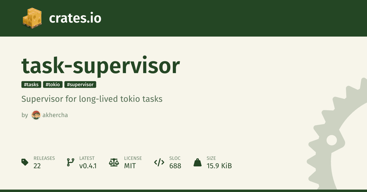 Taskvisor 0.2 adds restart policies and async task supervision