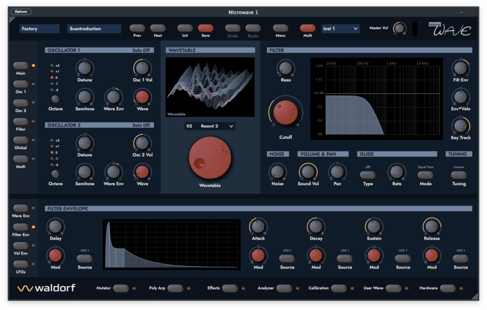 Waldorf Microwave 1 Plugin V2 adds virtual voice cards and 32 voices