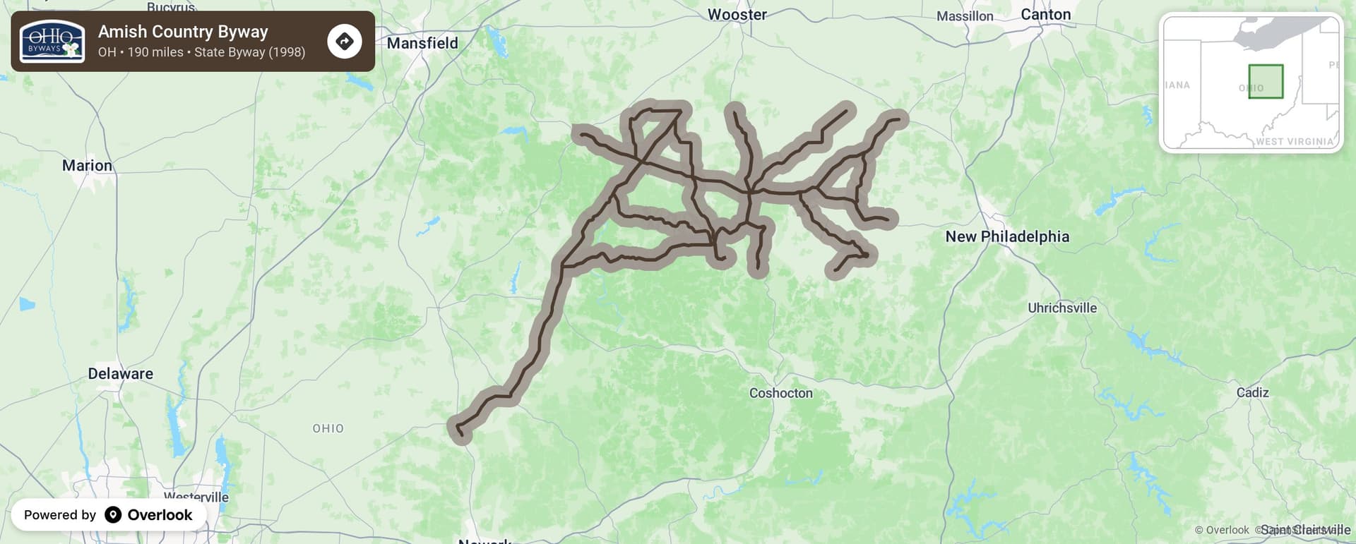 Visit Amish Country guide maps scenic Holmes County driving route