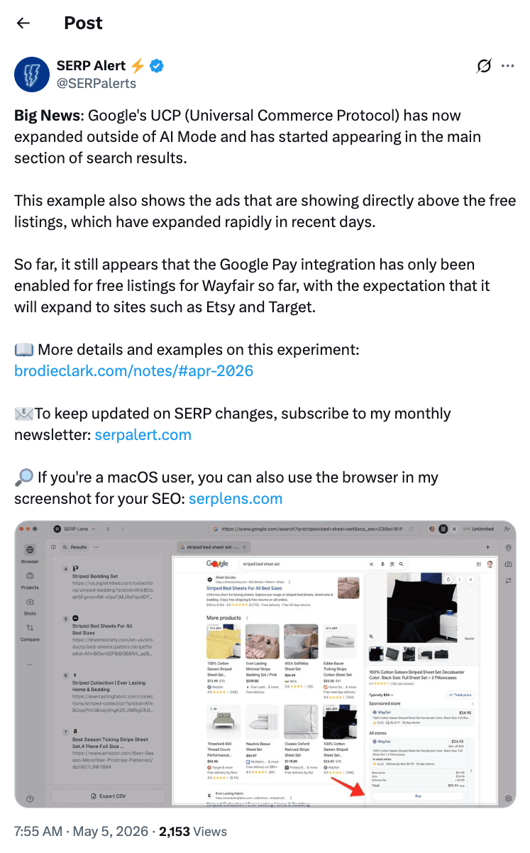 Google Expands Universal Commerce Protocol Into Search Product Listings