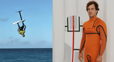 Nikolas Plytas lands backflip off superyacht wake in latest foil stunt
