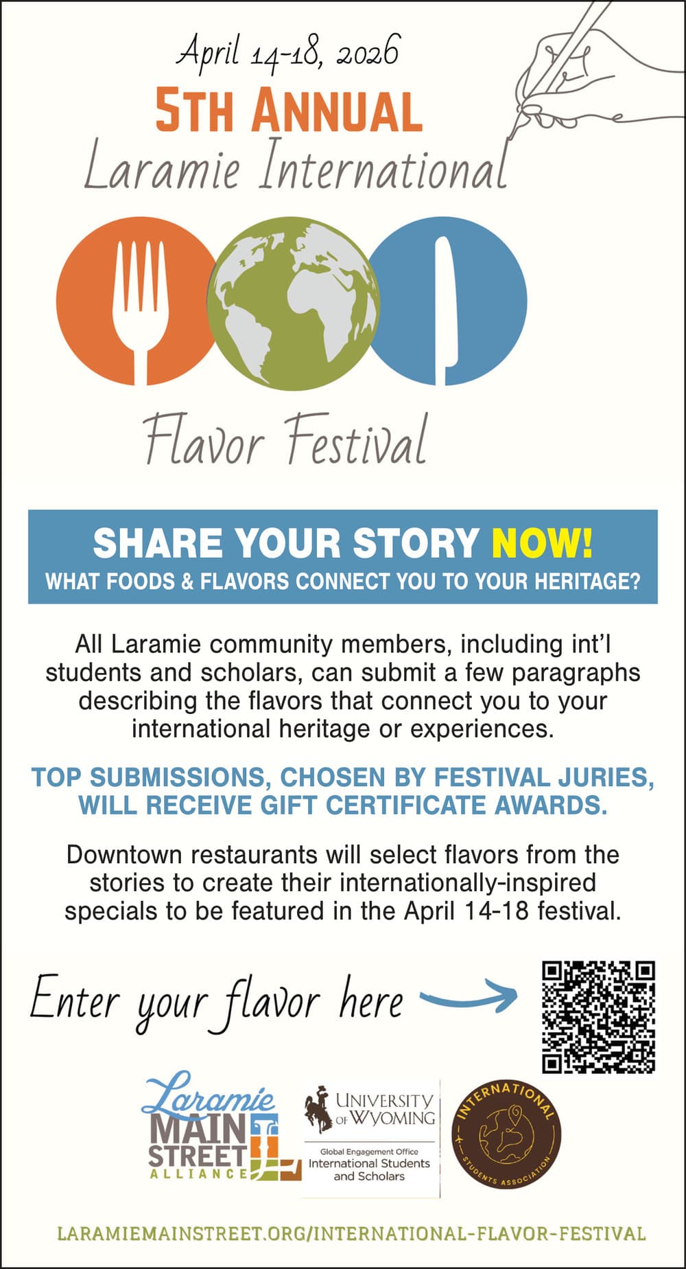 Laramie Main Street Alliance to Host 5th Annual Flavor Festival April 14-18