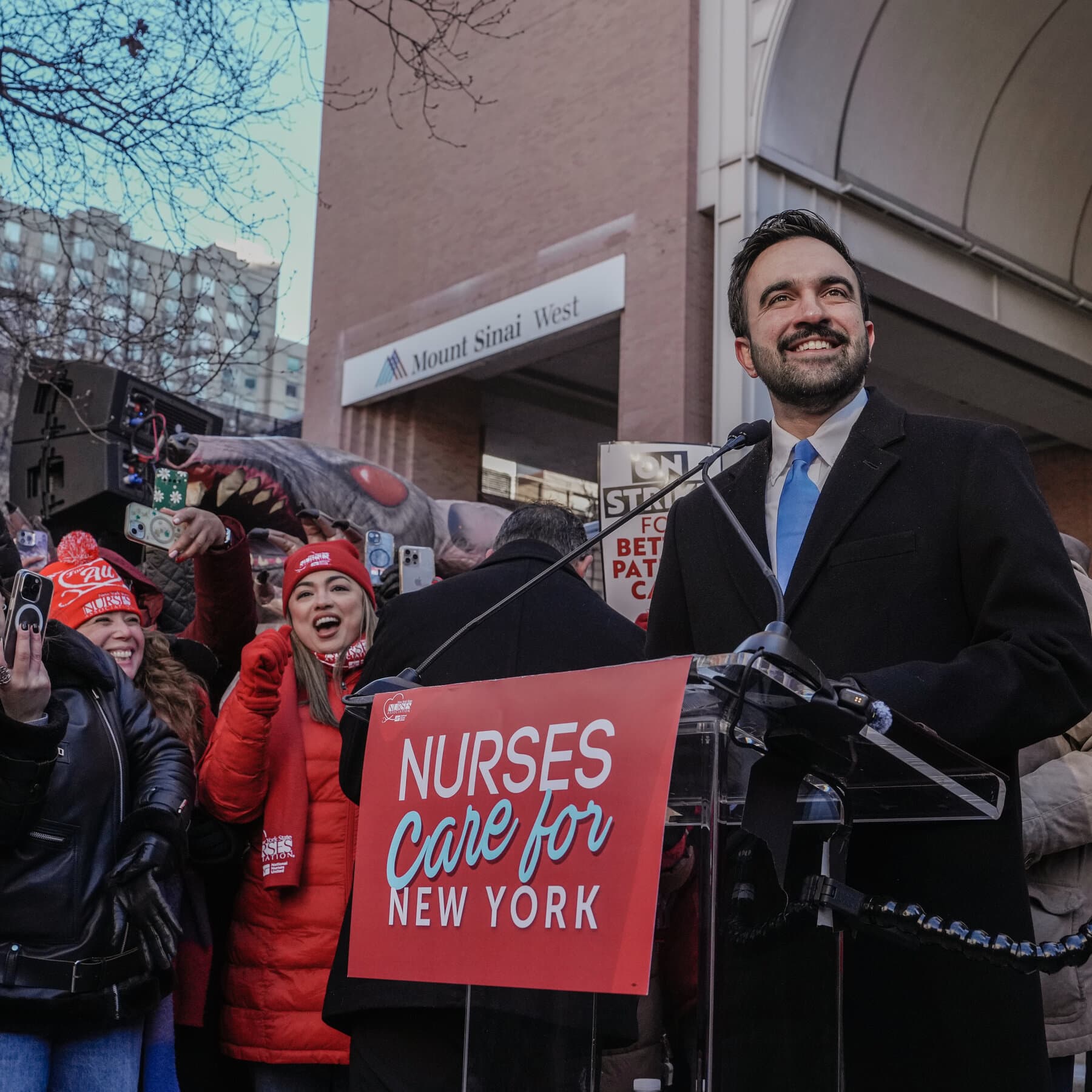 Nearly 15,000 New York City nurses strike as Mamdani, Sanders join picket