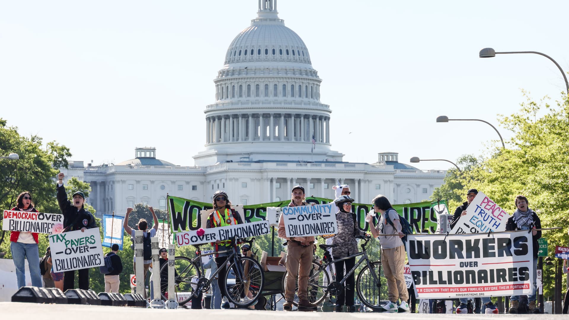 May Day protests spotlight worker frustration over wages, scheduling, costs