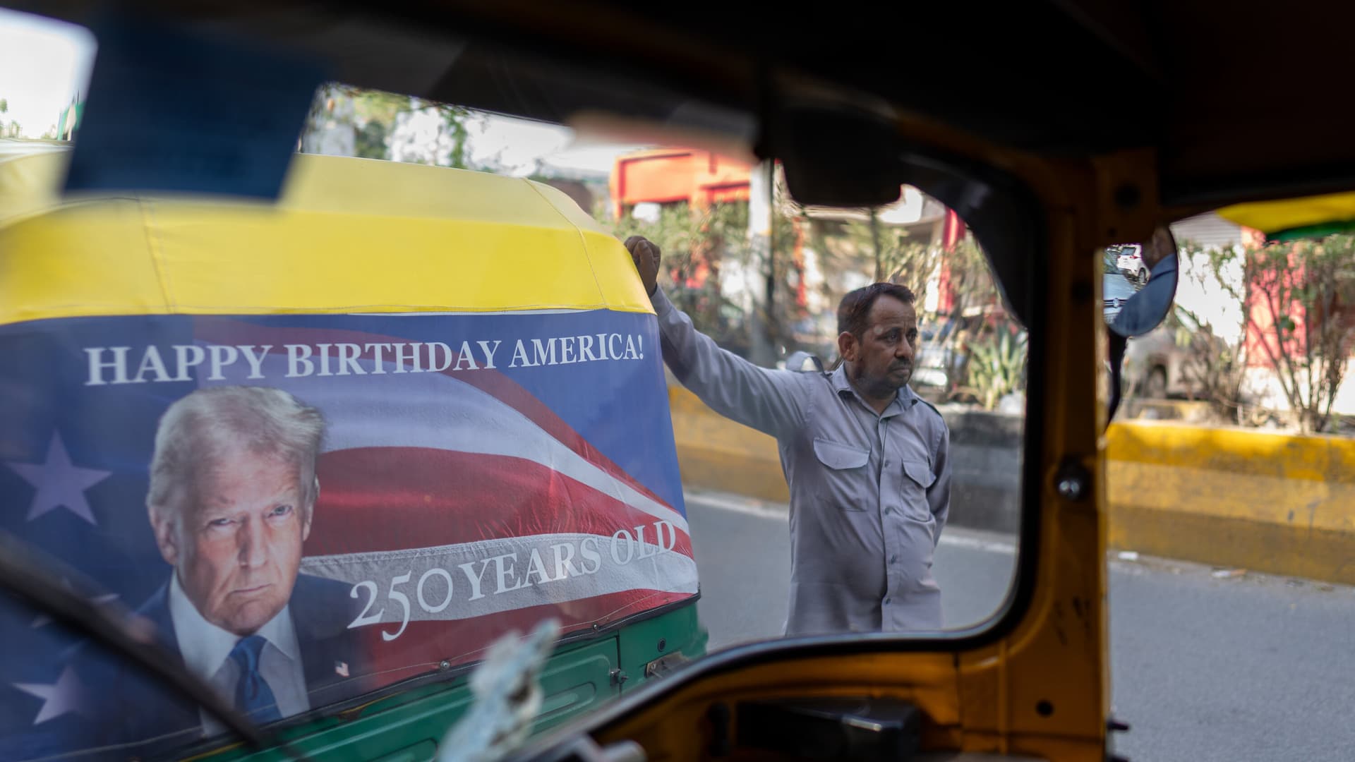 Trump image on auto-rickshaws kicks off Freedom 250 in India