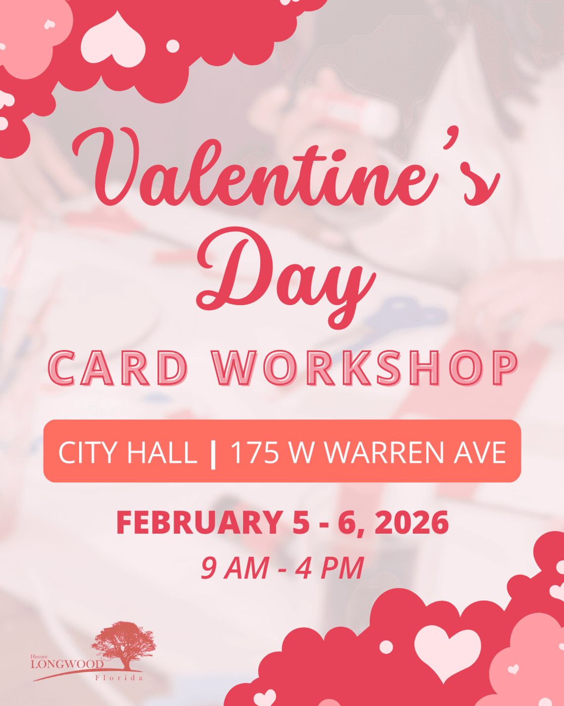 City of Longwood Hosts Valentine's Day Card Workshop for Hospitalized Children