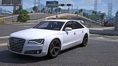Audi A8 D4 duo brings realistic executive sedans to GTA V Enhanced