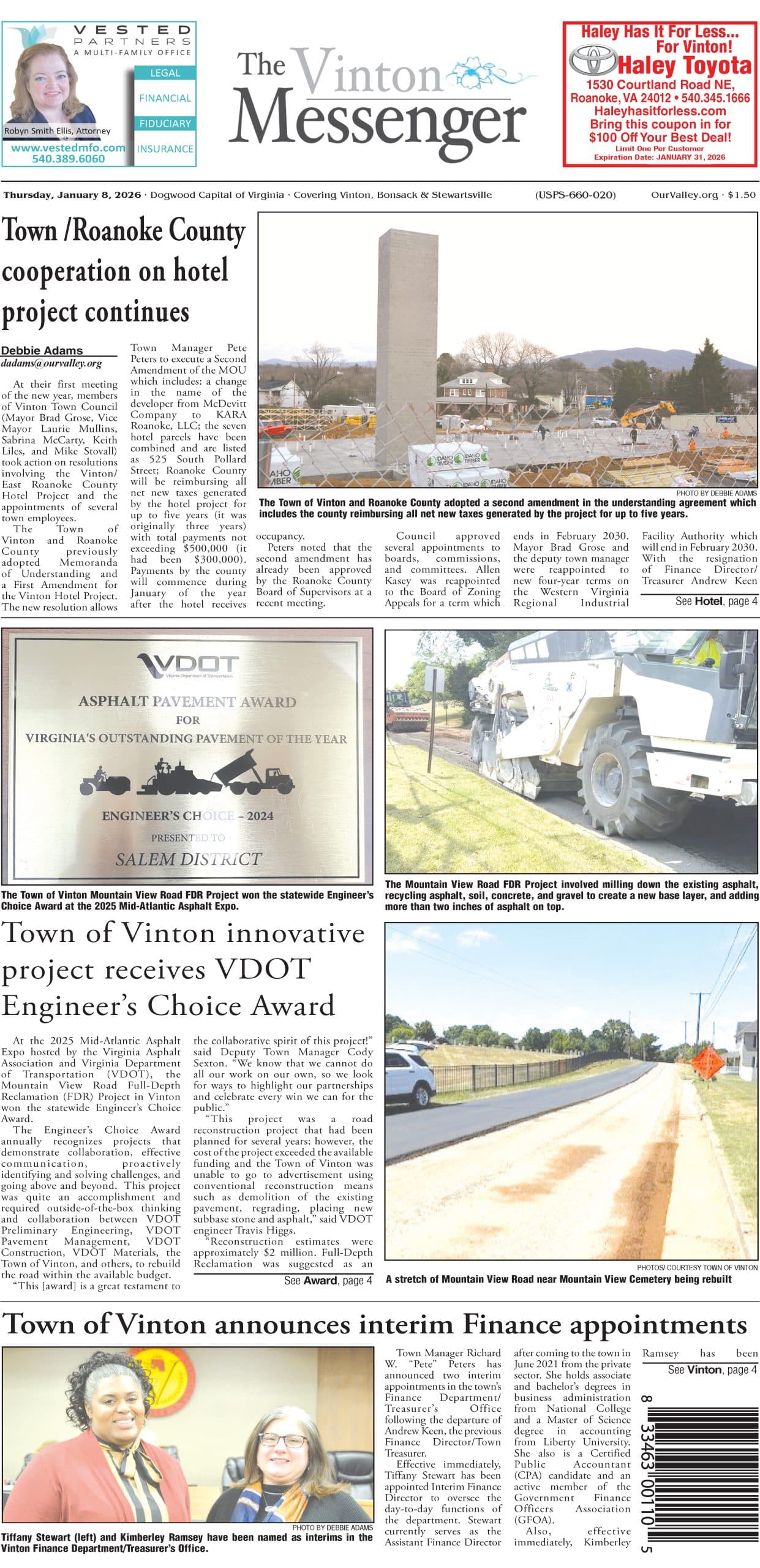 Weekly county bulletin compiles school events, notices, obituaries and civic updates