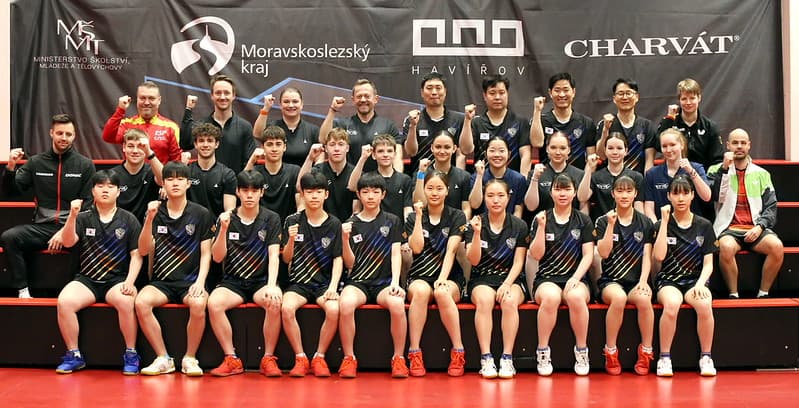 European and Korean Youth Table Tennis Stars Unite for Havířov Training Camp