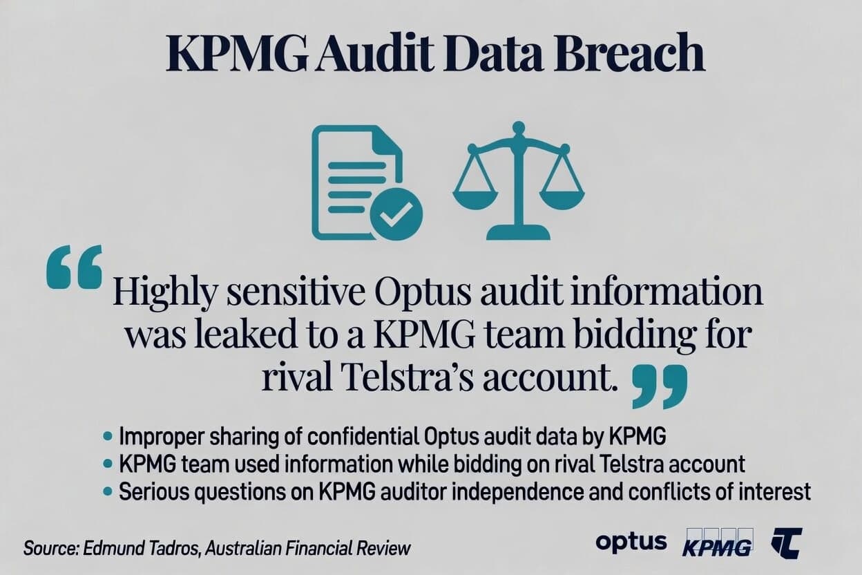 Australia opens formal probe into KPMG partners over client data allegations