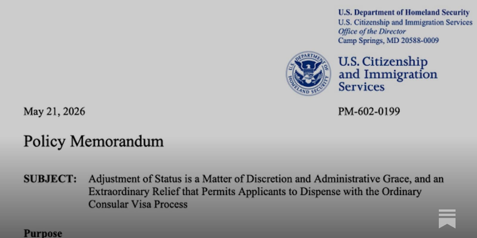 DHS defends green card policy change as longstanding law, critics warn of family separation