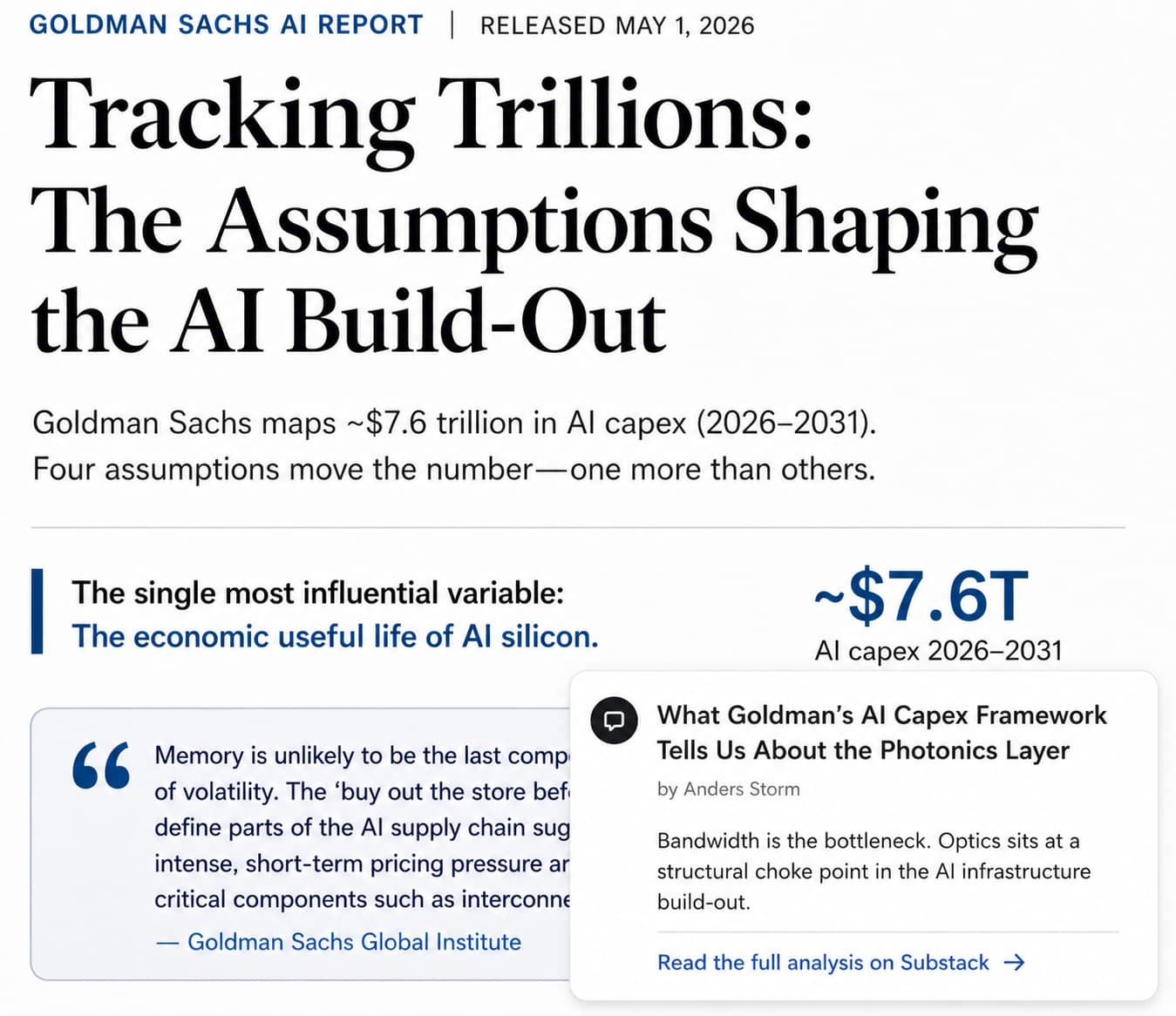 Goldman Sachs sees optical networking as key AI infrastructure growth driver