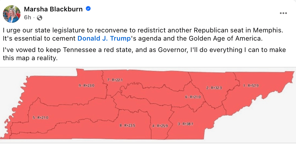 Tennessee Republicans approve new map splitting Memphis, Nashville districts