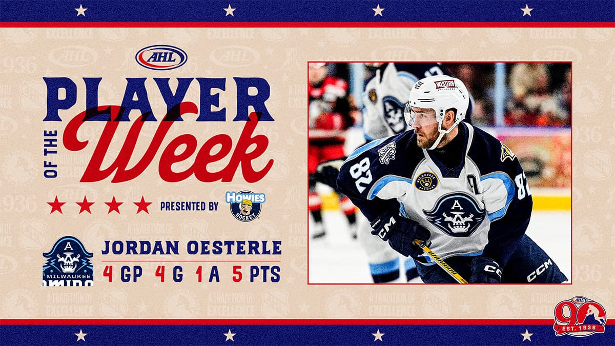 Admirals Defenseman Oesterle Named AHL Player of the Week After Clutch Run