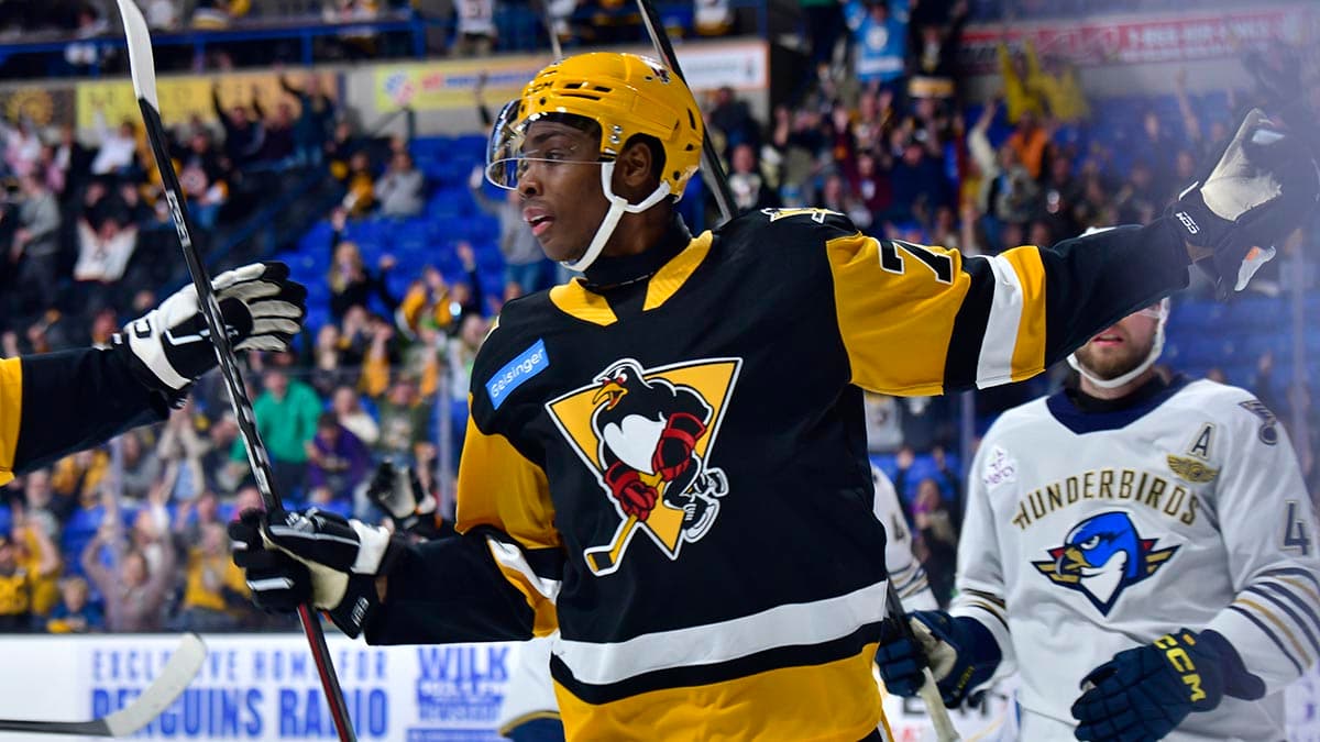 Zonnon scores in pro debut as Penguins blank Springfield 2-0