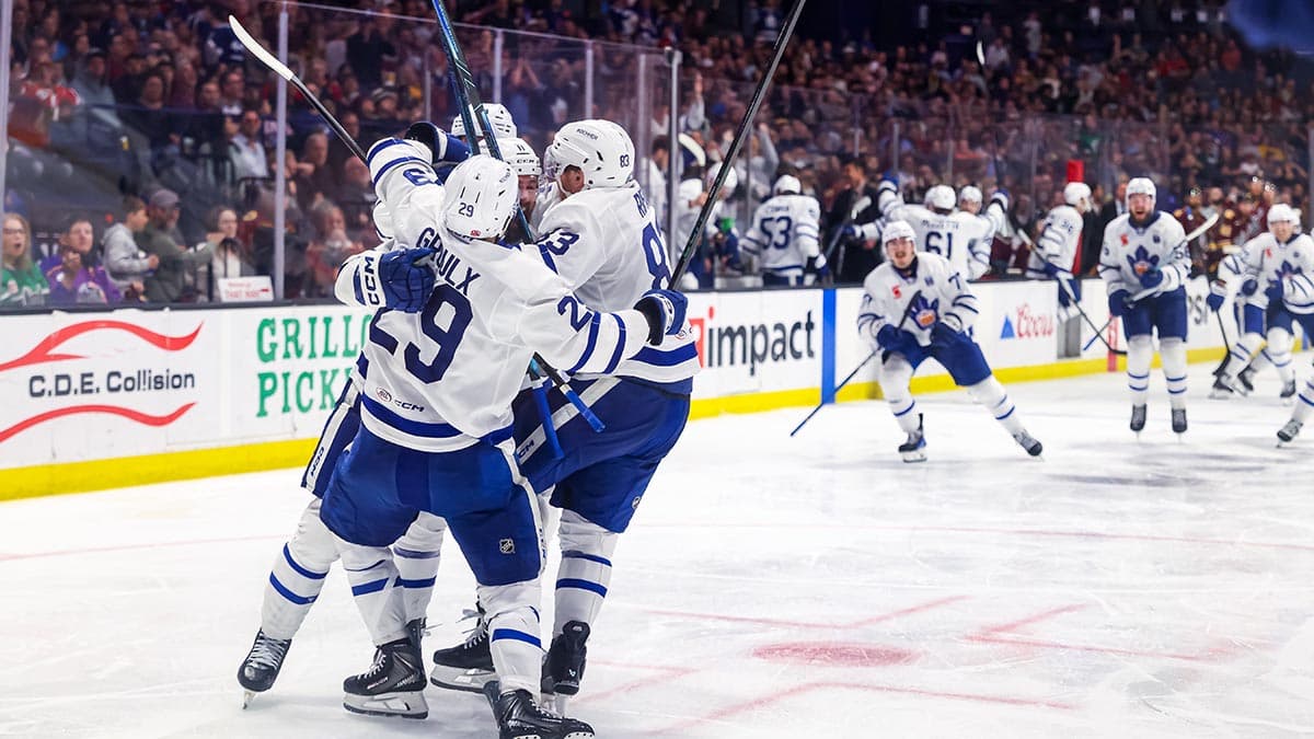 Shaw lifts Marlies past Wolves in overtime, Toronto leads 2-0