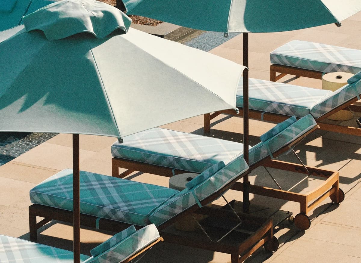 Burberry brings turquoise House Check takeover to One&Only Aesthesis