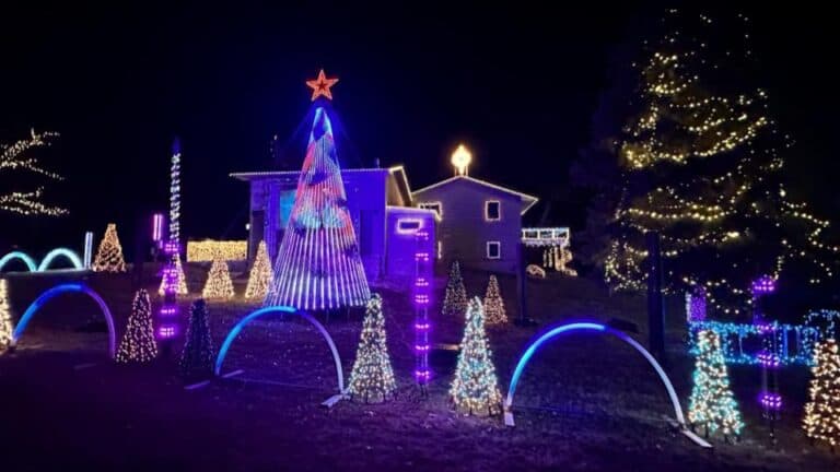 Dalton Pioneer Village Tour of Lights Draws Seasonal Visitors