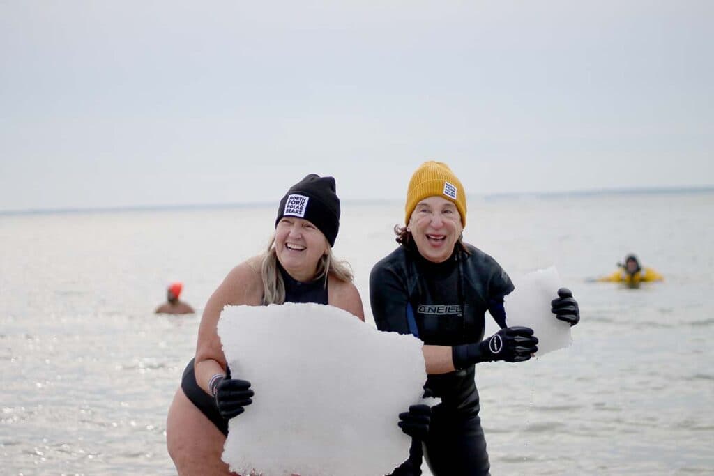Polar Bear Plunge drew hundreds to Mattituck for twin causes