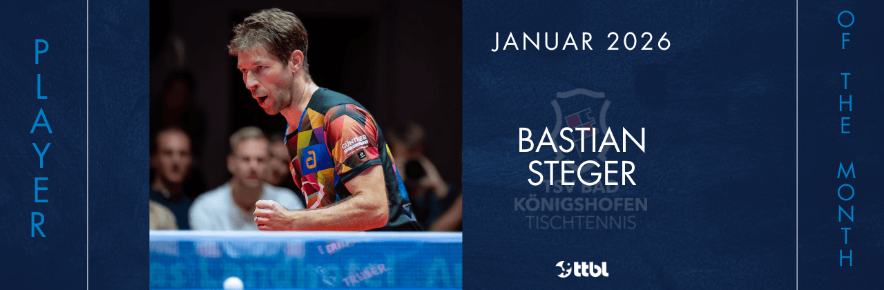 Bastian Steger Named TTBL January Player of the Month by Fans