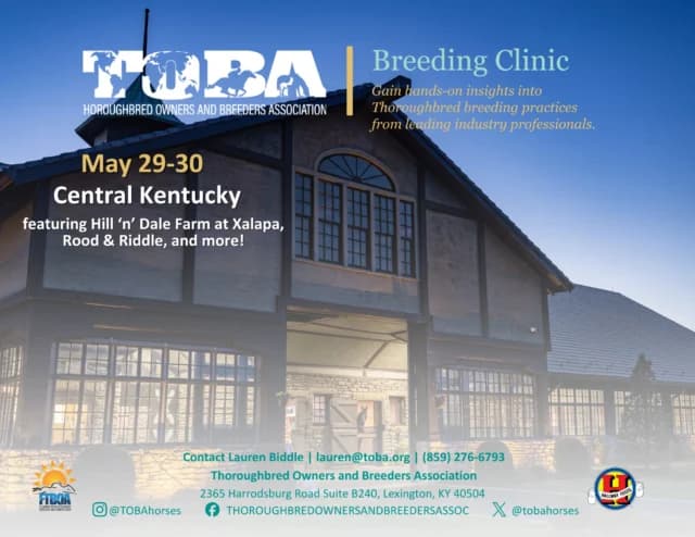 TOBA says 2026 breeding clinic sold out in Central Kentucky