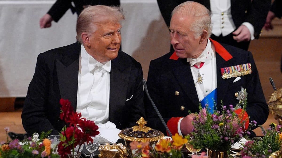 King Charles gifts Trump bell from HMS Trump at state dinner
