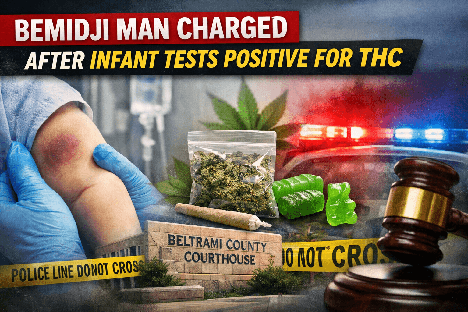 Bemidji Man Charged After Infant Tests Positive for THC, Multiple Injuries Found