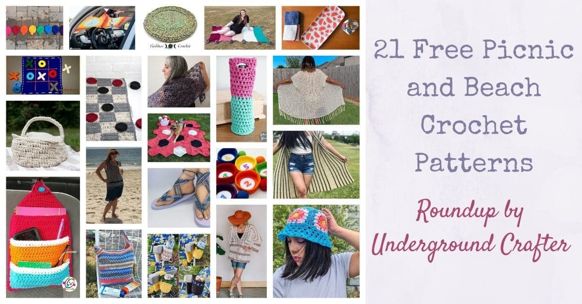 Underground Crafter shares 21 free crochet patterns for picnic season