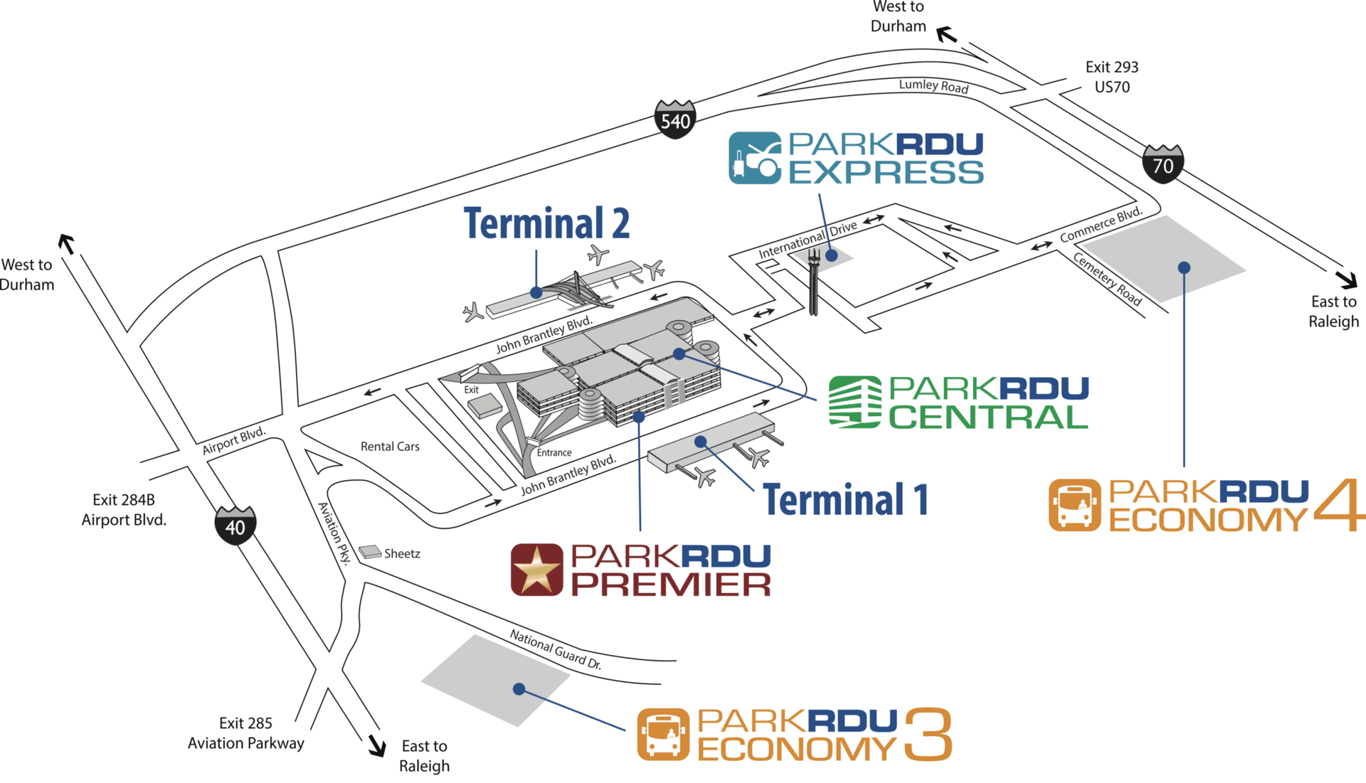RDU Traveler Guide, Terminals, Parking, Holiday Travel Preparedness