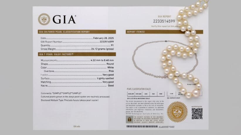 GIA expands pearl nacre grading to five-tier scale