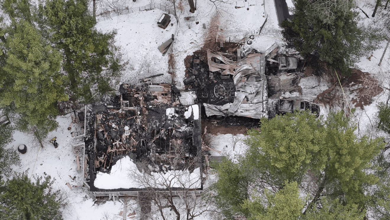 Grand Traverse County House Fire Shuts Roads, All Occupants Safe