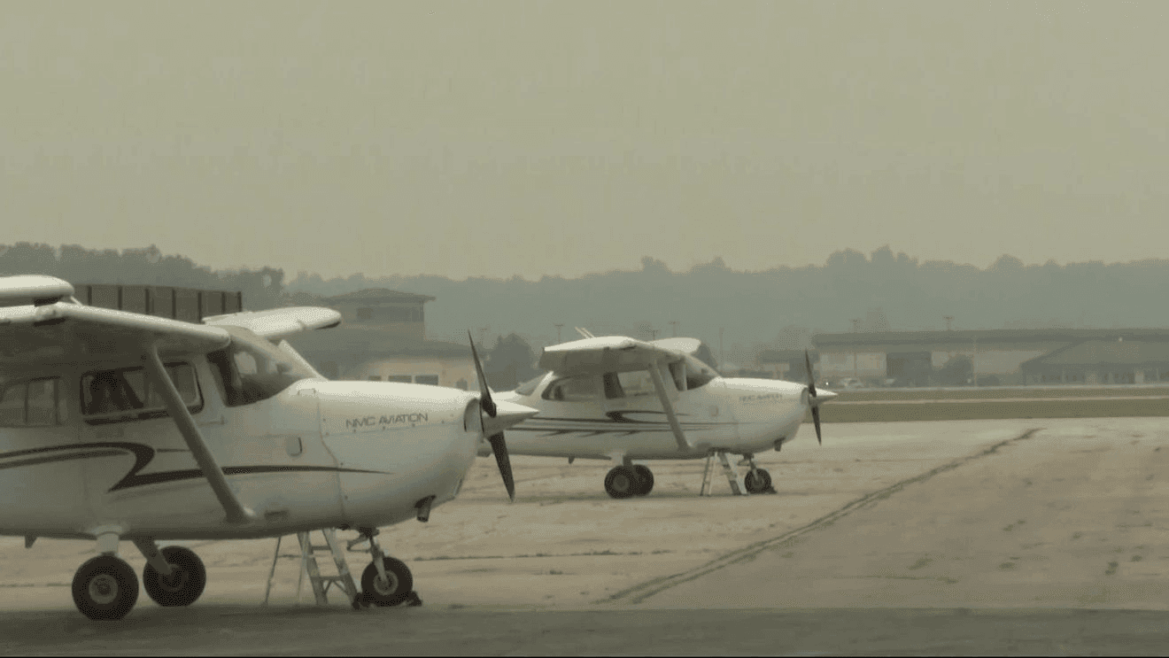 Canadian wildfire smoke grounds NMC flight training in Traverse City
