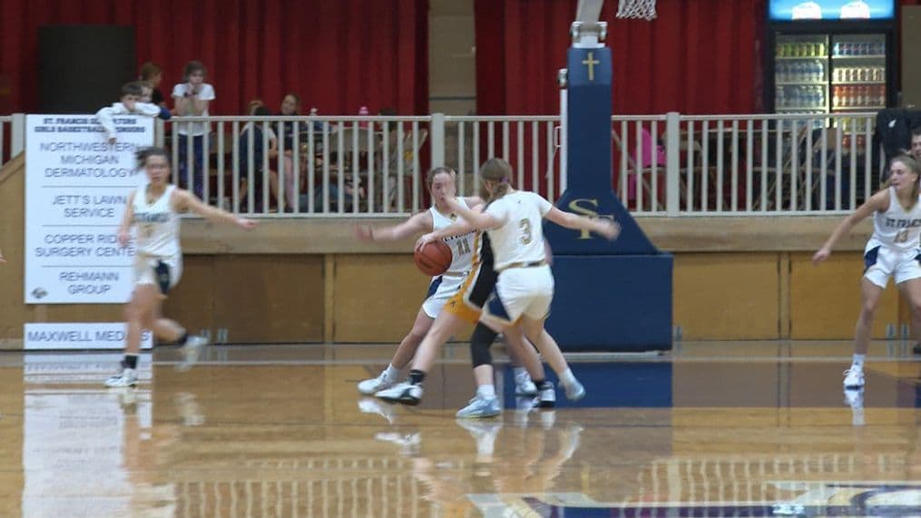 St. Francis Holds On, Beats Big Rapids 52 to 50