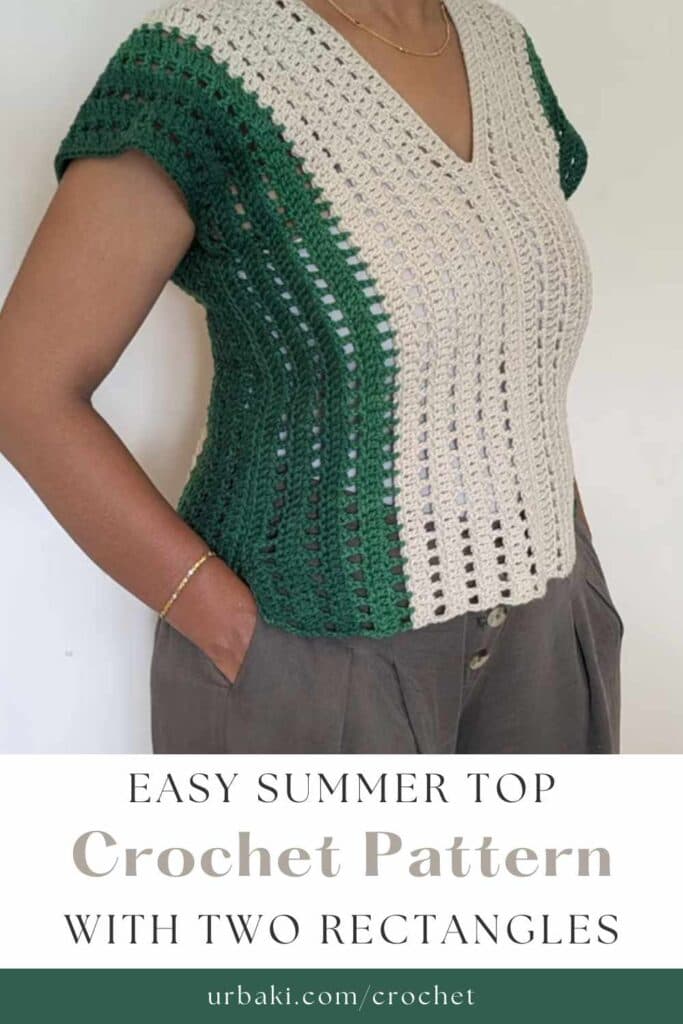 Crochet a summer top from two simple rectangles