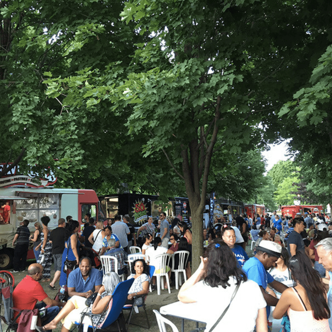 Oakville food truck festival adds axe throwing for kids' activities
