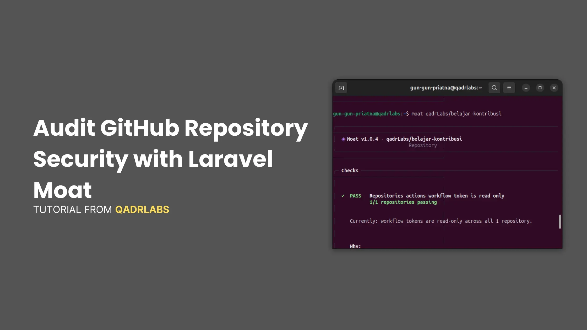 Laravel releases Moat, a Rust CLI for GitHub security audits