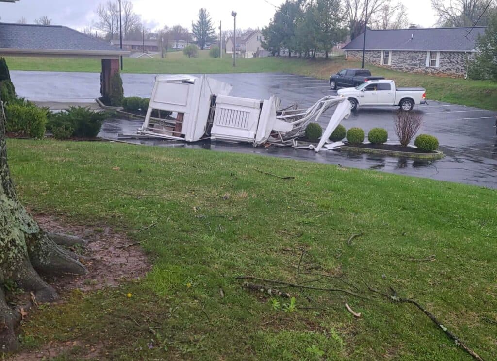 Severe Thunderstorm Brings Downed Trees, Airborne Trampoline to Owsley County