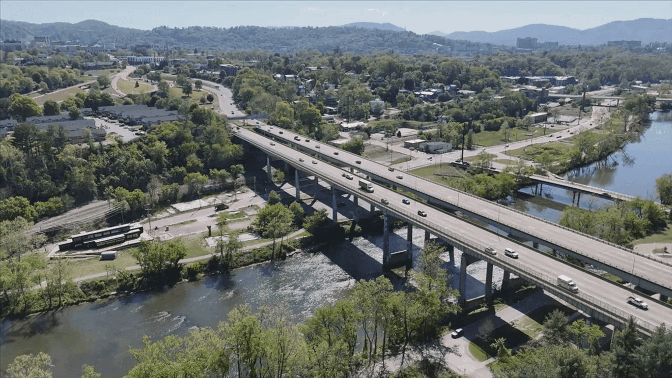 Buncombe County marks I-26 Connector milestone as bridge work begins