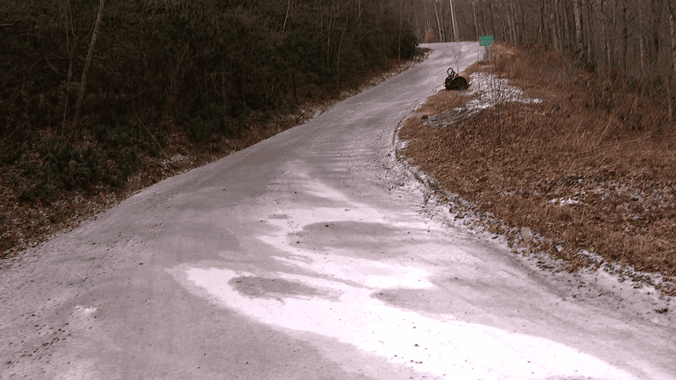 Broad River Residents Trapped by Ice on Private Roads, Fear More Storms