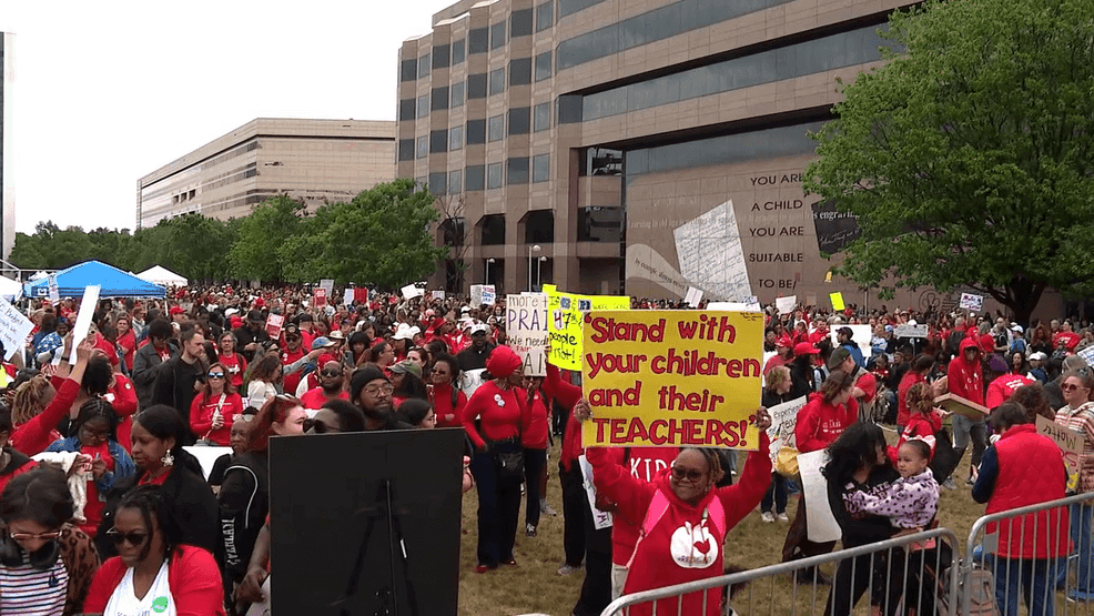 Buncombe educators join Raleigh rally for more school funding