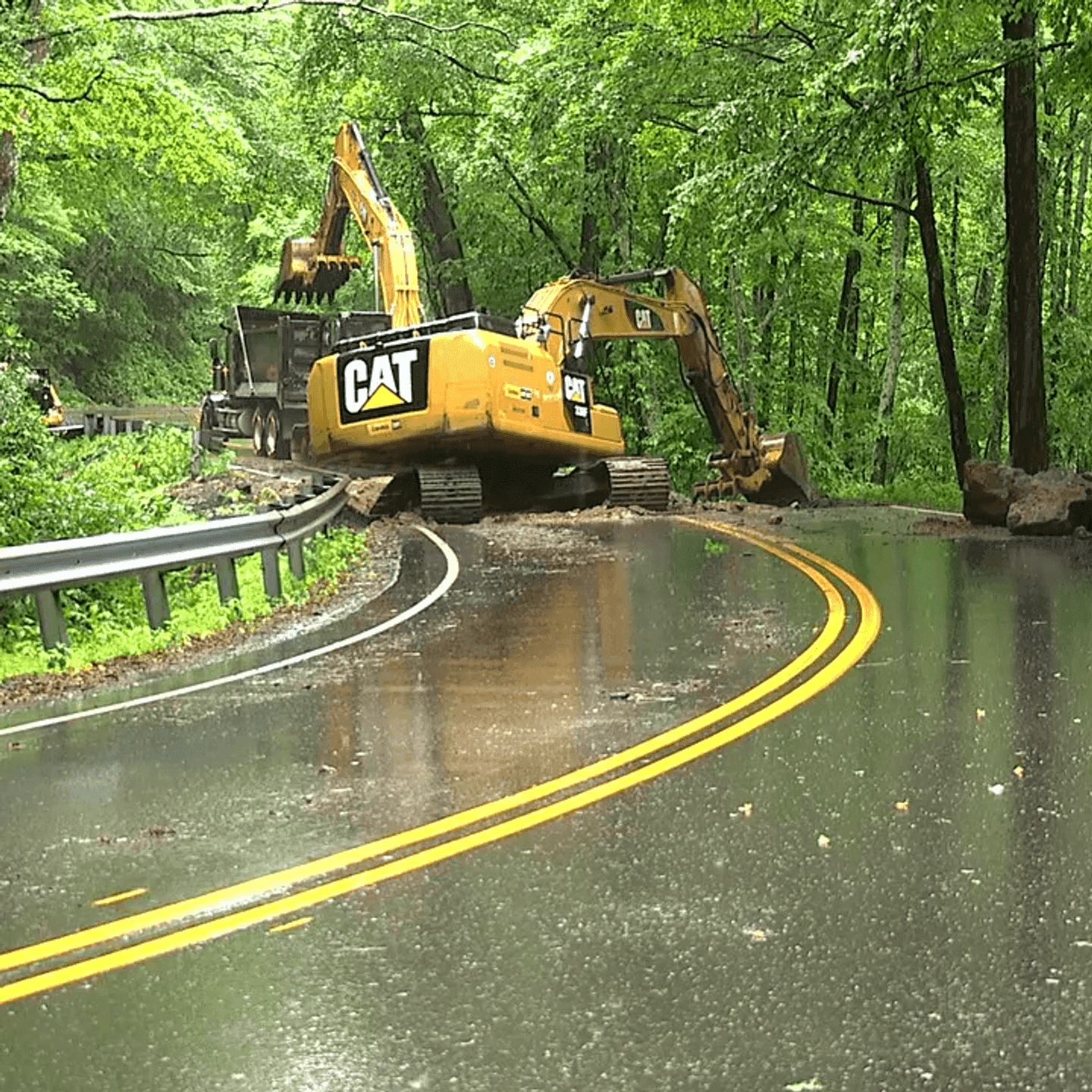 NCDOT closes US 74A near Buncombe line after storm damage